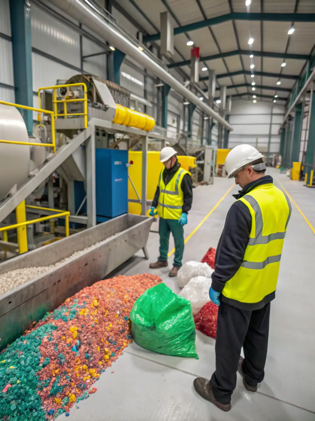 An image of specialized equipment used to extract valuable materials from EV batteries, such as lithium, cobalt, and nickel, at one of OCM Canada's partner recycling facilities.